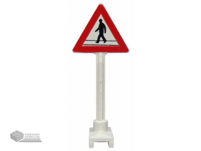 649pb11 – Road Sign Triangle with Pedestrian Crossing 1 Person Pattern