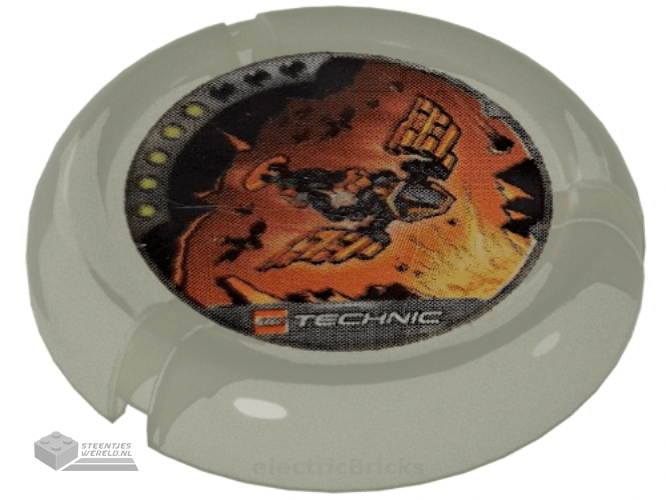 32171pb058 – Throwbot / Slizer Disk, Flare with 5 Pips, Technic Logo, and Robot Flying Pattern