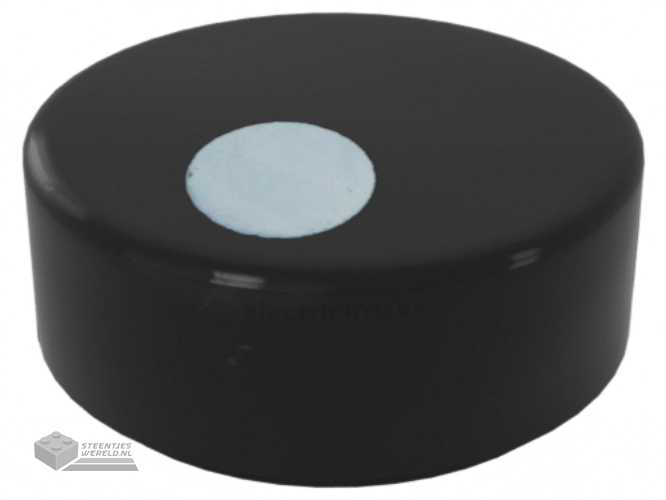 98138pb097 - Tile, Round 1 x 1 with Small White Circle Eye Pupil Offset Pattern