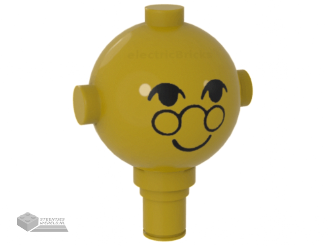 685px2 – Homemaker Figure / Maxifigure Head with Black Eyes, Glasses, and Smile Pattern