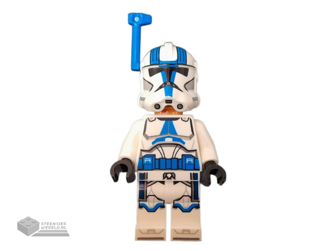 sw1246 – Clone Trooper Officer, 501st Legion (Phase 2) – White Arms, Blue Rangefinder, Nougat Head, Helmet with Holes