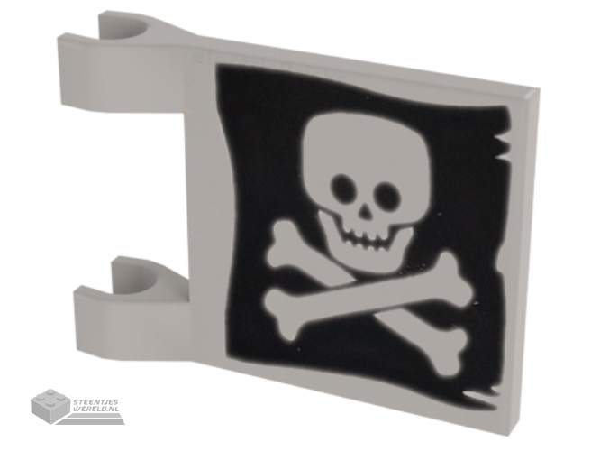 2335pb212 – Flag 2 x 2 Square with Flat Skull and Crossbones (Jolly Roger) Pattern on Both Sides