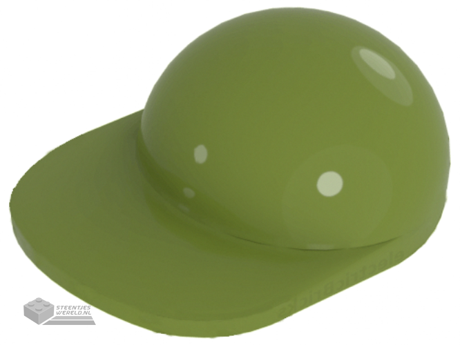 4485b - Minifigure, hoofddeksel Cap - Short gebogen Bill