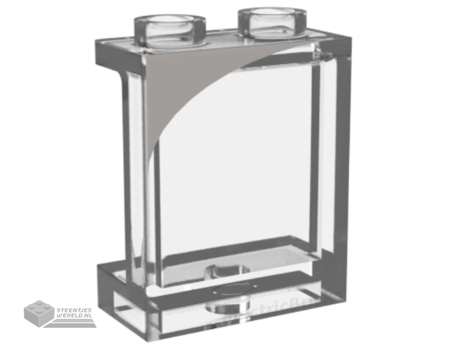 87552pb070R – Panel 1 x 2 x 2 with Side Supports – Hollow Studs with White Curved Corner Pattern Model Right Side