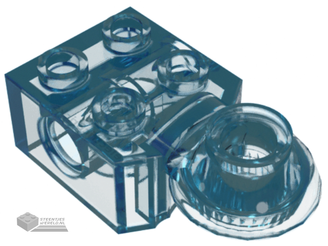 48170 – Technic, Steen aangepast 2 x 2 met pin gat, Rotation Joint Ball Half (Horizontal bovenkant)