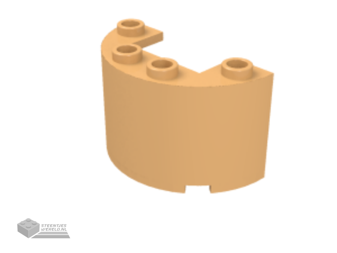 24593 – Cylinder Half 2 x 4 x 2 met 1 x 2 uitsnede