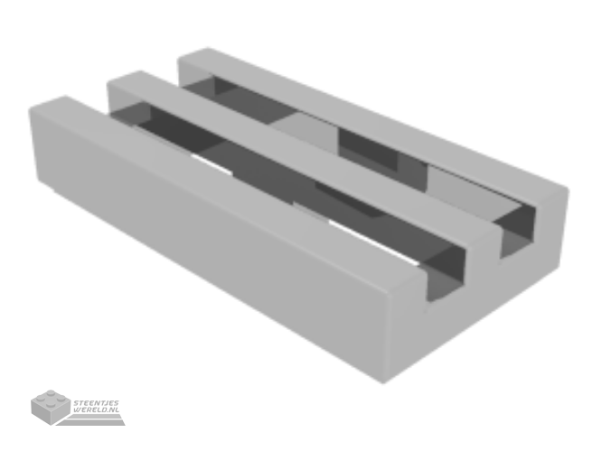 2412b – Tegel, aangepast 1 x 2 rooster met onderkant groef / Lip