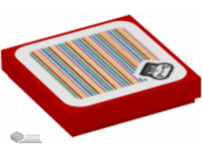 3068bpb1814 - Tile 2 x 2 with Groove with Super Mario Scanner Code Boom Boom Pattern (Sticker) - Set 71387
