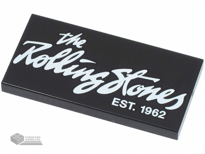 87079pb1179 – Tile 2 x 4 with 'the Rolling Stones EST. 1962' Pattern