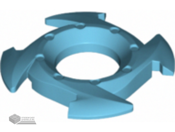 98341 – Ring 4 x 4 met 2 x 2 Hole en 4 Arrow Ends (Ninjago Spinner Crown)