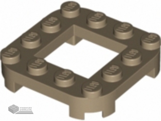 79387 – Plate, Modified 4 x 4 x 2/3 met Rounded Corners, 4 Feet en 2 x 2 Cutout