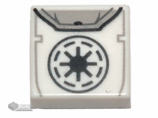 3070bpb268 – Tile 1 x 1 with Groove with Black SW Galactic Republic Symbol Backpack Pattern