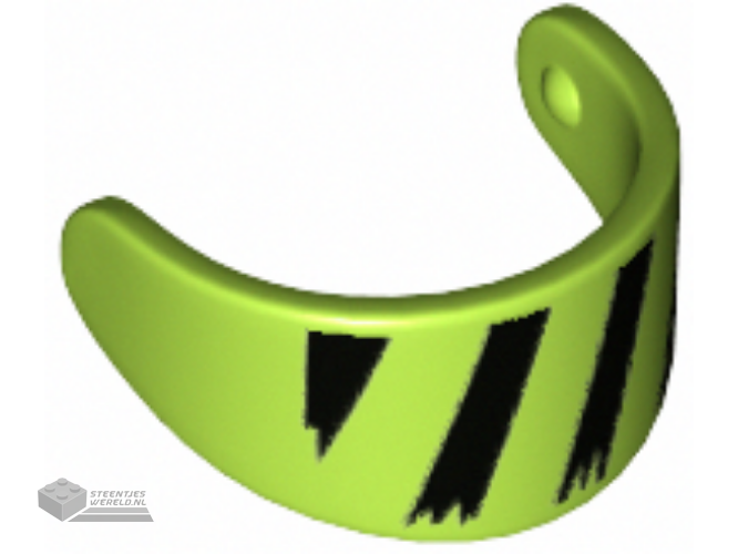 2447pb04 - Minifigure, Visor Standard with Black Diagonal Stripes Pattern
