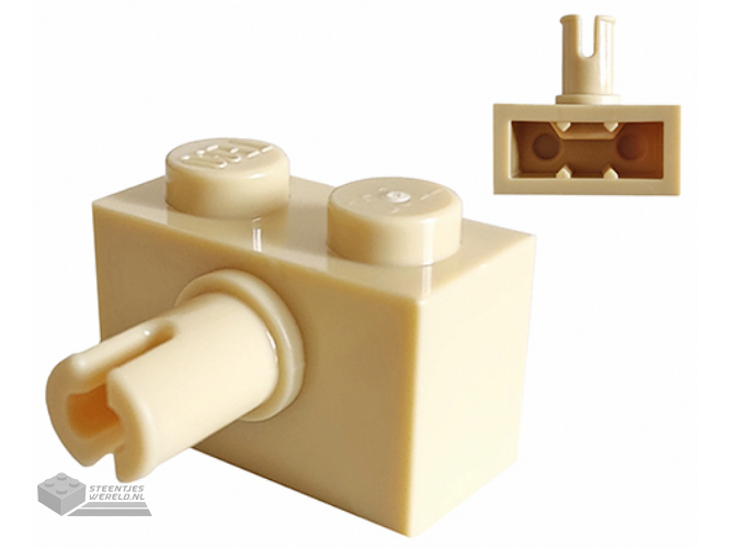 44865 – Steen, aangepast 1 x 2 met pin en onderkant nop houder
