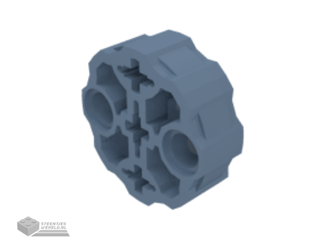 98585 – Technic, Technic as Connector Block rond met 2 pin gaten en 3 Technic as gaten (Hero Factory wapen loop)