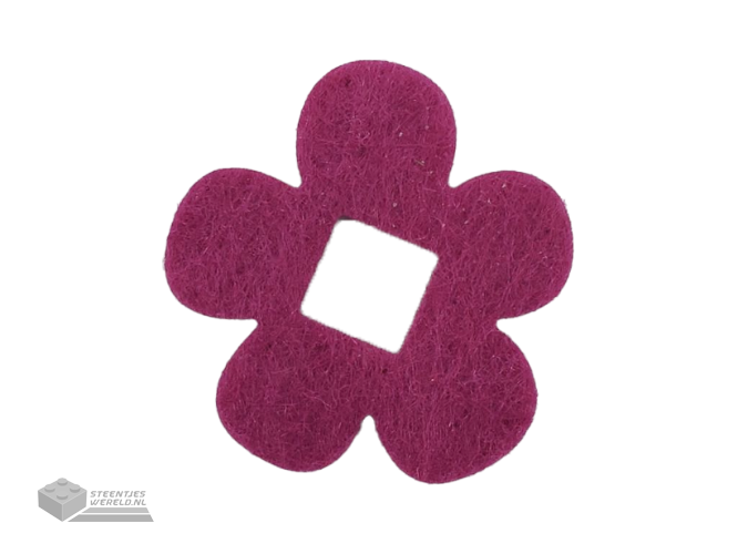 66829 – Felt Fabric 4 x 4 Flower Thick with Square Hole