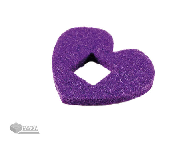 66826 – Felt Fabric 4 x 3 Heart Thick with Square Hole