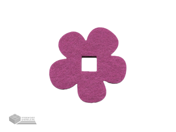 66830 – Felt Fabric 5 1/2 x 5 1/2 Flower Thick with Square Hole