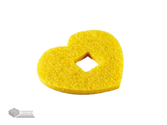 66828 – Felt Fabric 5 x 4 Heart Thick with Square Hole