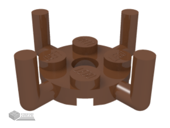 98284 – Plaat, rond 2 x 2 met pin gat en 4 Arms Up