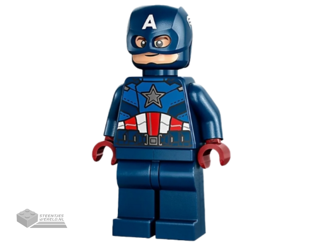 sh852 – Captain America – Dark Blue Suit, Dark Blue Head, Dark Red Hands, Helmet