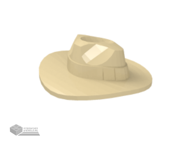 61506 – Minifigure, hoofddeksel Hat, breed Brim Outback Style (Fedora)
