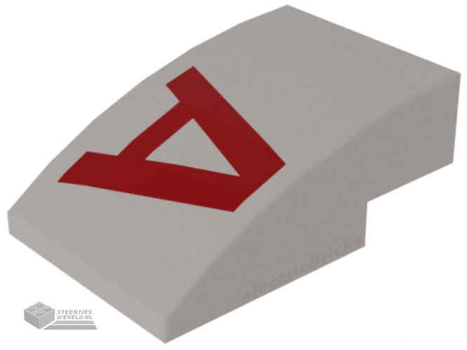 24309pb005 – Slope, Curved 3 x 2 with Red 'A' Pattern