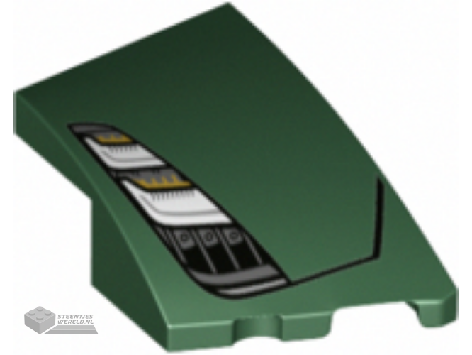 80178pb001 – Wedge 3 x 2 Right No Studs with Lotus Evija Car Headlight Pattern