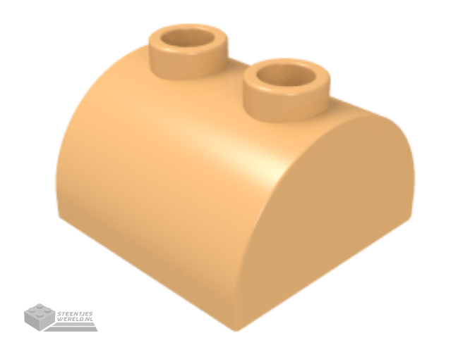 30165 – Dakpan, gebogen 2 x 2 x 1 dubbel met 2 noppen