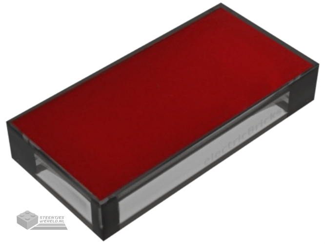 3069bpb1030 – Tile 1 x 2 with Groove with Red Surface Pattern