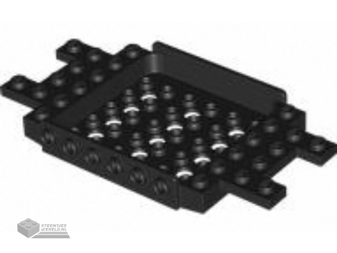 3385 – Vehicle Base 6 x 12 x 1 with 5 x 6 Recessed Center, 12 Holes and 1 x 2 Cutouts on Ends