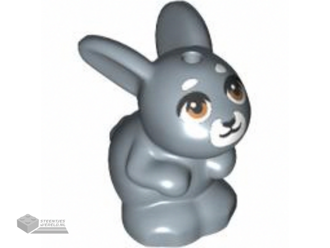 34050pb04 – Bunny / Rabbit, Friends, Sitting with Medium Nougat Eyes, Black Nose and Mouth, and White Muzzle Pattern