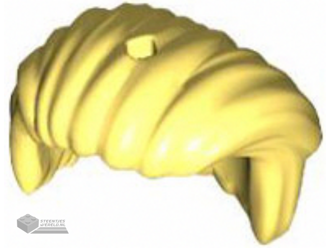 76772 - Minifigure, Hair Mid-Length, All Swept to Right Side, Hole On Top - Hard Plastic