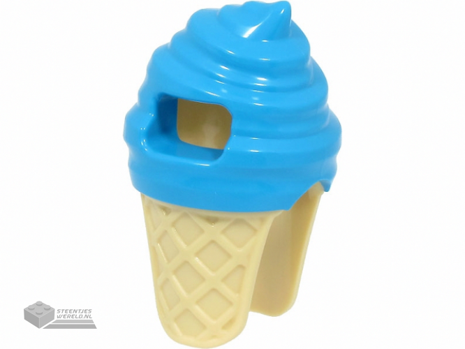 80678pb01 - Minifigure, Headgear Head Cover, Costume Ice Cream with Molded Tan Cone Pattern