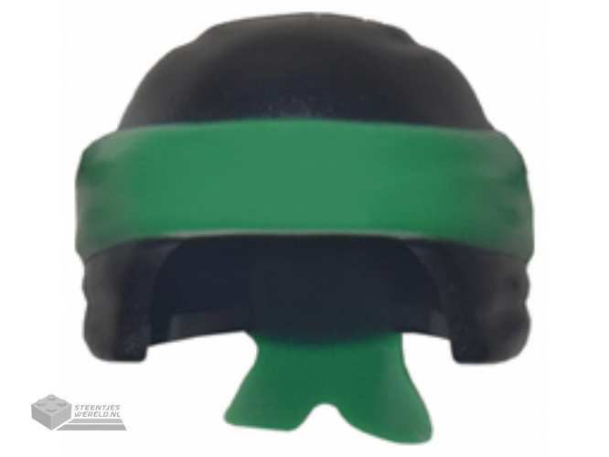 24496pb07 – Minifigure, Headgear Ninjago Wrap Type 3 with Molded Green Bandana and Knot Pattern