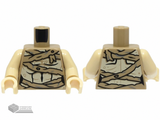 973pb5165c01 - Torso Female Mummy Wrappings over Tan Torso Pattern / Tan Arms / Tan Hands