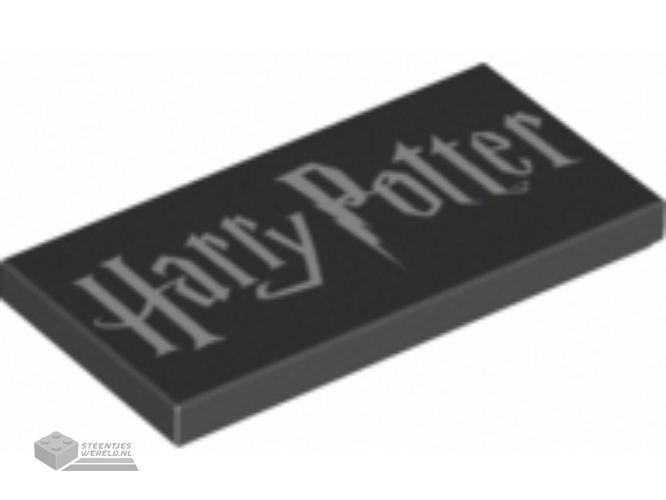 87079pb0827 – Tile 2 x 4 with White Harry Potter Logo Pattern