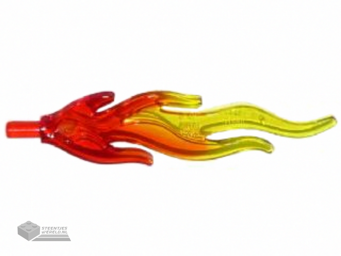 85959pb01b - Wave Rounded Straight Large with Bar End (Flame) with Marbled Trans-Yellow Pattern