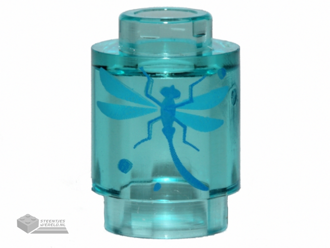 3062bpb058 – Brick, Round 1 x 1 Open Stud with Blue Dragonfly Pattern