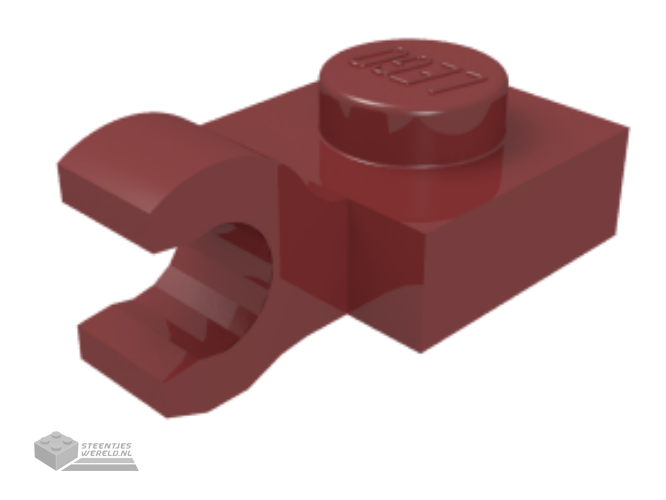 61252 - Plaat, aangepast 1 x 1 met Open O Clip (Horizontal Grip)