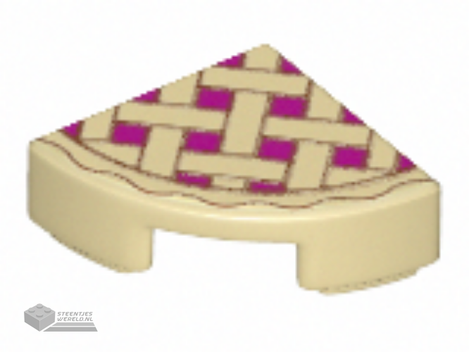 25269pb001 – Tile, Round 1 x 1 Quarter with Lattice Pie Pattern