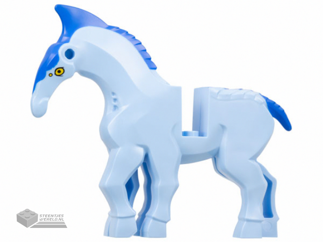 1587pb01 – Direhorse Body with Blue Crest, Mane, and Tail, and Yellow Eyes Pattern
