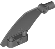 80267 – Technic, Panel Curved #61 5 x 7 Tapered Left