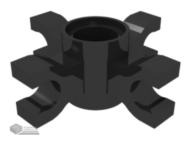 90202 - Technic, pin Connector rond met 4 Clips (Horizontal Grip)