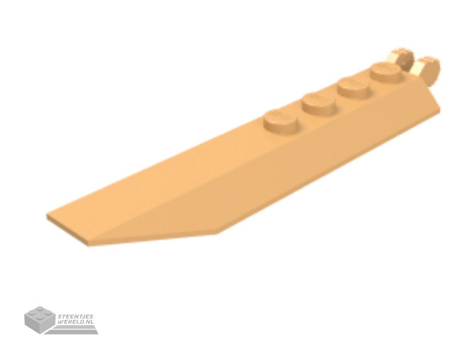 14137 – Scharnier Plaat 1 x 8 met Angled zijkant Extensions, Squared Plaat Underside