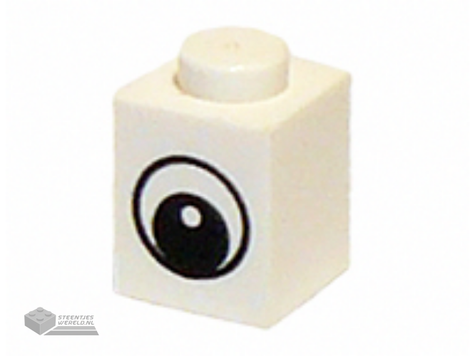 3005pb011 – Brick 1 x 1 with Eye Simple with Black and White Pattern, Circle in Pupil