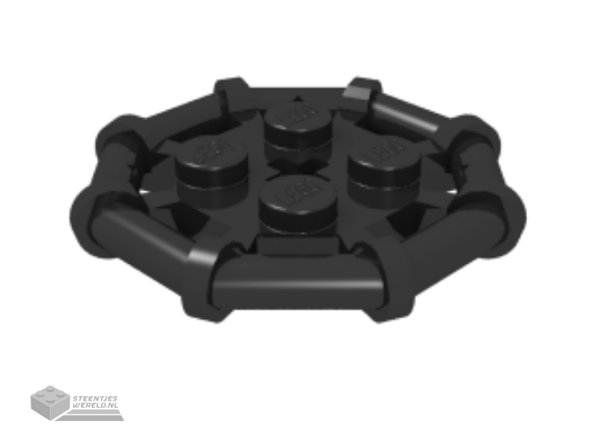75937 – Plaat, aangepast 2 x 2 met staaf Frame Octagonal, Reinforced, Completely ronde noppen