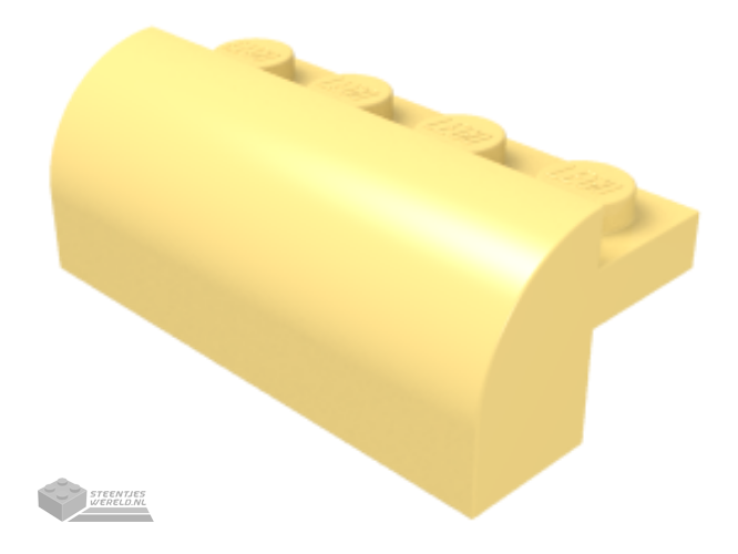 6081 – Dakpan, gebogen 2 x 4 x 1 1/3 met 4 verdiepte noppen