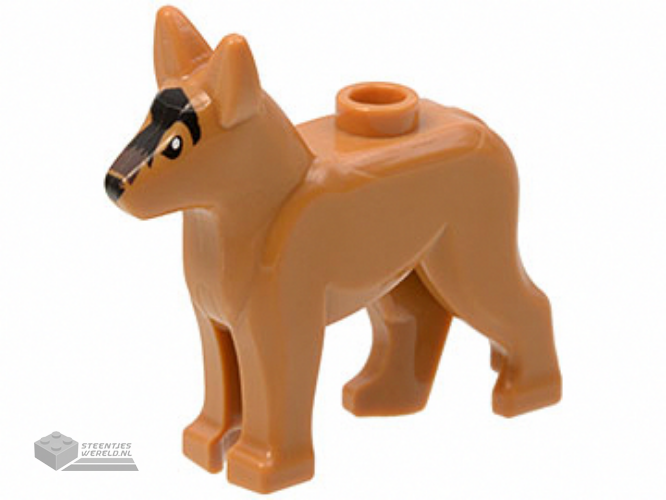 92586pb01 – Dog, Alsatian / German Shepherd with Black Eyes, Nose, Blaze and Dark Brown Muzzle Pattern