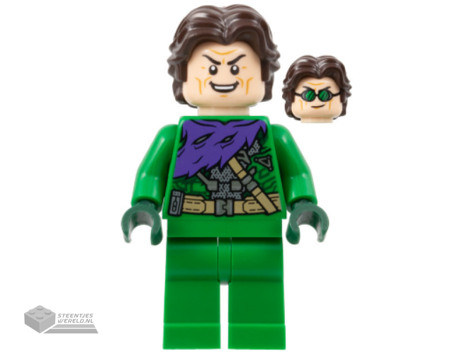 sh888 – Green Goblin – Green Outfit without Mask, Dark Brown Hair